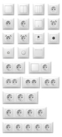 Prise murale et fiches de style rétro EU avec 2 prises, 2 ports USB-A et 2 ports USB-C, construction en PVC durable, 250V, usage domestique