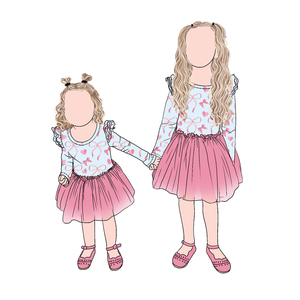 Custom maniche lunghe pieghe arricciate 2 strati maniche Tulle maniche svolazzanti Tulle vestito ragazza Tutu abito - Product Image 5