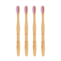 Fabricants célèbres 100% organique biodégradable écologique en bambou avec logo personnalisé brosse à dents