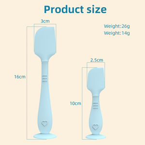 Recién llegado, espátula de pasta de trasero de bebé de silicona Flexible suave, aplicador de espátula de pañal personalizado de fábrica, 2 tamaños, herramientas de repostería para hornear - Product Image 6