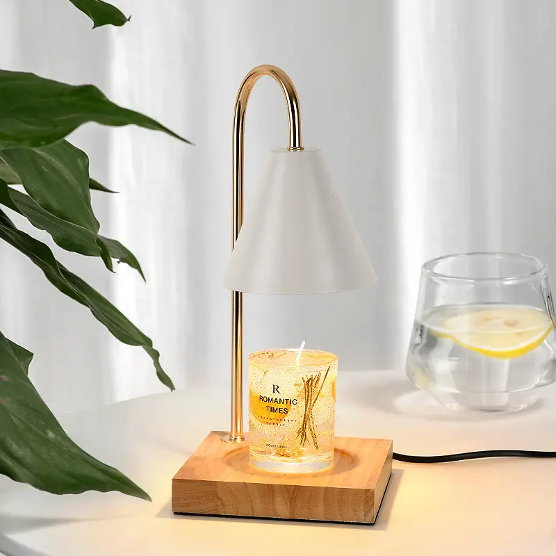 Minimalizm mum isıtıcı lamba elektrikli mum erime ev dekor için ev LED yatak odası demir dayanıklı Modern Led masa lambaları masa