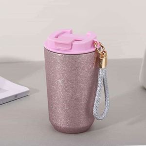 Simple 304 Stainless Steel <b>Coffee</b> Mug Portable Car Thermos Business Office Gift Dual-Drink Mug - Product Image 3