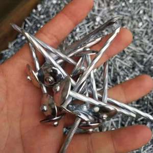 Оптовые гвозди для кровли из оцинкованной стали с гладким спиральным шпилькой и гофрированным стержнем, 2, 2.5, 3 дюйма, повышенной прочности - Product Image 1