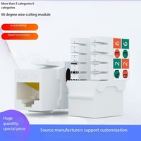 Jue Hong RJ45 Cat5e Cat6 UTP FTP Femelle Keystone Jack 90 Degrés 110 Type Jack pour Câblage Vertical Connecteurs Ethernet pour