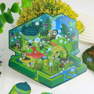 Paquete de 3 <span class=keywords><strong>Pegatinas</strong></span> 3D Divertidas para Paisajismo de Cabañas, <span class=keywords><strong>Pegatinas</strong></span> Tridimensionales <span class=keywords><strong>que</strong></span> <span class=keywords><strong>Brillan</strong></span> <span class=keywords><strong>en</strong></span> <span class=keywords><strong>la</strong></span> <span class=keywords><strong>Oscuridad</strong></span>, Serie Viajero del Tiempo, Escenas <span class=keywords><strong>en</strong></span> Miniatura - Product Image 4