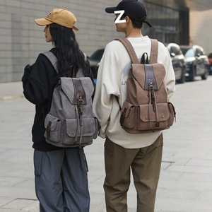 Retro Canvas <b>Backpack</b> 18 In 20-36L Multiple Pockets Unisex <b>Student</b> Travel <b>Backpack</b> - Product Image 2