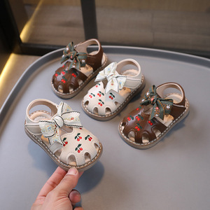 Sandálias de Princesa com Sola Macia para Meninas de 1 a 3 Anos, Sapatos para Bebês, Sandálias de Praia com Laço - Product Image 2