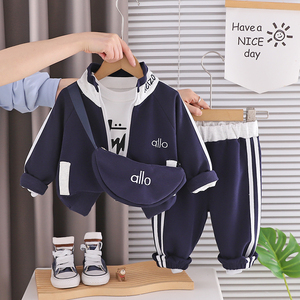 Ensemble décontracté automne-hiver pour bébé garçon 2026 – <span class=keywords><strong>Chemise</strong></span> en coton brodée à fermeture éclair - Product Image 2