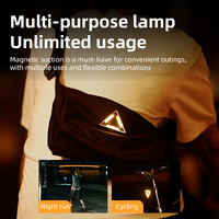 Mini vélo triangulaire feux arrière étanche vélo lumières multi-fonctionnel Camping en plein air lampe triangulaire