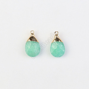 Ciondolo e Charm in Cristallo <span class=keywords><strong>Naturale</strong></span> a Goccia Sfaccettata, Piccoli <span class=keywords><strong>Ciondoli</strong></span> in Pietra Preziosa per Creazione di Gioielli, 15x10mm - Product Image 6