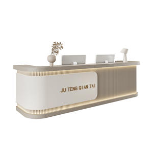 Moderne einfache holz lackierte faltbare Rezeption für Beauty Salon Hotel Front <span class=keywords><strong>Counter</strong></span> Bekleidungs geschäft Kassierer School Mall - Product Image 5