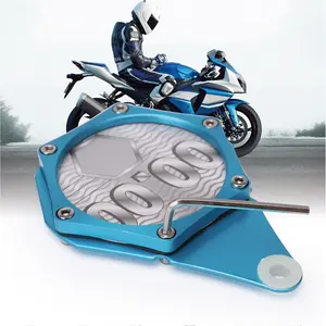 Cqjb Motorcycle Tax Ontvangst Label Hoge Kwaliteit Cnc Aluminium Hexagon Belasting Lade Frame Tax Disc Holder