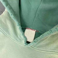 Nouveau sweat à capuche épais en pur coton personnalisé pour hommes avec sweat à capuche délavé et perforé DTG
