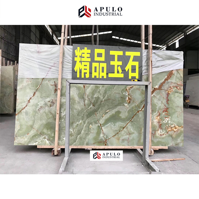 Chinese Marble Tile Onix Verde Natural Onyx Stone Slabs Low Price Green Polished Translucent Onyx Verde Onices Verdes