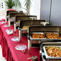Ensemble de réchauds à buffet en acier inoxydable à prix réduit, chauffe-plats, présentoir chauffant, marmite chaude pour la maison et les restaurants
