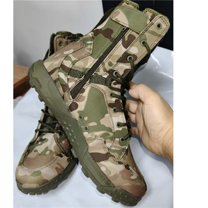 Botas de desierto ultraligeras TSB4 verde bosque, camuflaje verde jungla, cuero negro, color coyote, con cremallera lateral. - Product Image 6
