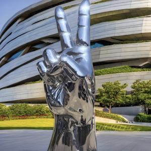 Modern Metal arte escultura aço inoxidável abstrato Design exterior jardim decoração esculturas - Product Image 2