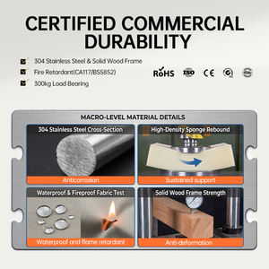 Ensemble de mobilier de <span class=keywords><strong>restaurant</strong></span> extérieur commercial JEILI, <span class=keywords><strong>grand</strong></span> parasol, table en teck, ensemble de chaises en corde, imperméable, projet de bord de piscine d'hôtel - Product Image 5