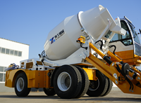 Camion malaxeur à béton autochargeur mobile de 1,8 à 2,6 m³, machine à béton hydraulique diesel pour la construction de routes et de ponts