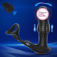 9 fréquences vibrantes, télécommandé, Big Ass Toy Tail, plug anal, plugs anaux, anneau de pénis pour hommes