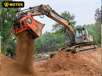 MOTEK Godet de criblage pour excavatrice à fonctionnement facile et performance stable, avec pompe à engrenages et moteur, pour le recyclage et la gestion des déchets