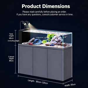Klein en middelgroot aquascaping <span class=keywords><strong>aquarium</strong></span>, bodemfilter van aluminiumlegering met zijoverloop, meerdere maten - Product Image 2