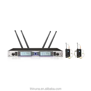 Thinuna UR-288 Professional Audio Video & Lighting Hot Sale Dual Channel Independent AFS Wireless Microphones for Stage Speech