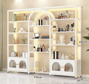 Vitrine d'exposition multi-niveaux éclairée pour <span class=keywords><strong>salon</strong></span> <span class=keywords><strong>de</strong></span> beauté, contient du vernis à ongles, du gel, des cosmétiques, étagère <span class=keywords><strong>de</strong></span> rangement commerciale - Product Image 2