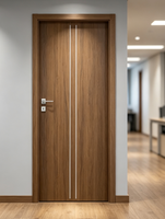 Porte intérieure acoustique en MDF stratifié avec surface finie pour projets de chambres, villas, appartements, hôtels, hôpitaux et écoles