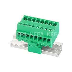 High Stability Green KF2EDG-VK-3.81/5.08 Mm Pitch 2pins 300V 8A 24-16AWG Plug Terminal Block