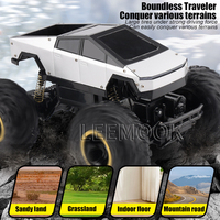 Voiture de Simulation Télécommandée 4x4 Cyber Climbing avec Lumières, Modèle 1/16, Camion Tout-Terrain en Alliage 2.4G