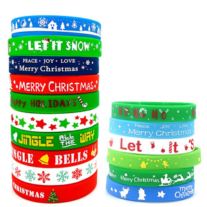 Kreatives Weihnachts-Silikonarmband mit Cartoon-Muster, Gummiarmband für Kinder, Feiertagsparty-Dekoration und Geschenk - Product Image 2