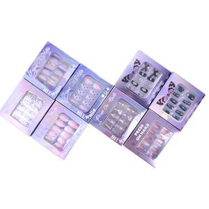 Boîte d'emballage anti-poussière en <span class=keywords><strong>papier</strong></span> violet personnalisé pour ongles artificiels conception <span class=keywords><strong>papillon</strong></span> <span class=keywords><strong>presse</strong></span> à ongles organisateur d'affichage - Product Image 5