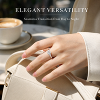 Bague en moissanite, argent sterling 925, coupe ovale, pierre latérale demi-lune, trois pierres, bague de fiançailles pour femme