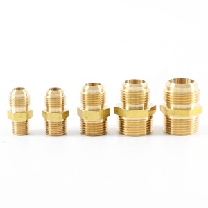 <span class=keywords><strong>Brass</strong></span> đôi nối ren kết nối đồng khóa Nut cho điều hòa không khí ống thẳng giảm chủ đề phụ kiện đường ống - Product Image 4