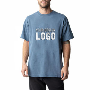 T-shirt Homme Américain Tendance en Coton Lavé à Manches Courtes, Coupe Ample, Couleur Unie, Grande Taille, Style Sportif Estival - Product Image 3