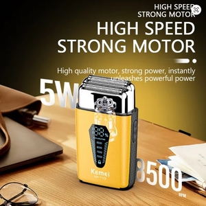 Kemei KM-T123 IPX5 방수 포일 면도기 습식 및 건식 전기 면도기 여행 면도기 무선 8500RPM 고속 모터 - Product Image 4