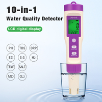 Vente en gros usine : Testeur numérique 10-en-1 TDS/EC/PH/Salinité/Température 0-60 0-200000, Testeur de conductivité et de qualité de l'eau