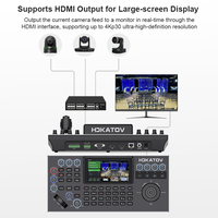 Controlador de cámara HDKATOV PTZ con Vista previa de pantalla LCD de 5,5 ", 4 con salida HDMI K, controlador de cámara IP 4D Joystick para Iglesia
