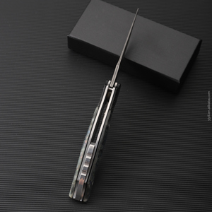 Couteau pliant de luxe en acier Damas VG10 avec manche en nacre véritable, couteau de poche multifonctionnel pour le camping en extérieur, cadeau EDC - Product Image 5
