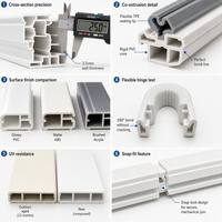 Perfil de Extrusión de PVC, PC, PMMA Personalizado OEM, Cubierta de Difusor LED Extruido, Moldura en Forma de U, Borde Flexible, Proveedor de Fábrica