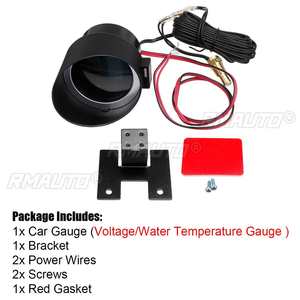 Manómetro de Presión de Aire LED Azul de 2 Pulgadas y 52 mm, Pantalla Digital Doble, Medidor de Presión de Aire + Sensor de 12 V, 0-20 Bares/2 en 1, Medidor de Temperatura del Agua - Product Image 2