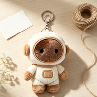Porte-clés en peluche astronaute personnalisé, brodé, en coton PP doux, breloque de sac, cadeau mignon sur le thème de l'espace
