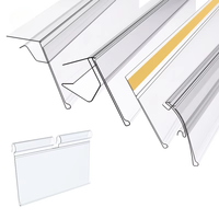 Affichage clair personnalisé plastique PVC acrylique étagère Talker prix canal étiquette bande de données billet porte-étiquette pour étagères en métal