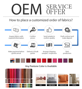 Bl002 Tùy Chỉnh 100% Polyester Sang Trọng Màn Cửa Sổ Vải Rèm Cửa Thở Sang Trọng Cửa Sổ Phương pháp Điều Trị Cho Phòng Khách Sofa - Product Image 5