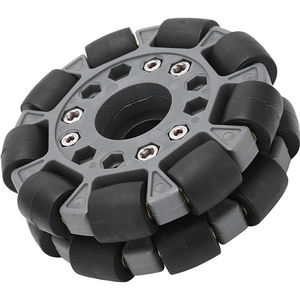 Roda De Borracha <span class=keywords><strong>100mm</strong></span> Omnidirecional 14049 Modelo Durável Multi-direcional <span class=keywords><strong>Omni</strong></span> Rodas - Product Image 2