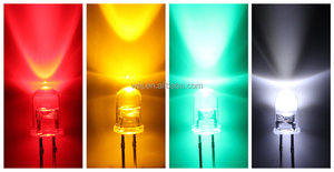 Luz LED de Señalización Redonda Amarilla de 5mm, 590nm, 30 Grados, Súper Brillante, Fabricada en Shenzhen - Product Image 5