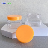 LZ Pack – pots cosmétiques pour animaux de compagnie, 100 pièces, 150ml, 5.3oz, contenants carrés blancs pour gommage corporel avec couvercles