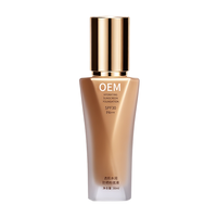 Fond de Teint Liquide Protecteur Solaire de Haute Qualité, OEM ODM, Marque Privée, Couverture Naturelle pour Pores Foncés, Maquillage SPF