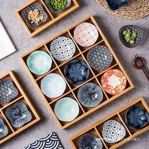 中式料理茶高外观等级九宫格调料碟格点心格火锅配菜 - Product Image 2